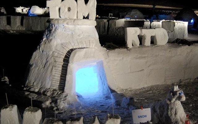 Iglu Bau mit Outdoor Geisler